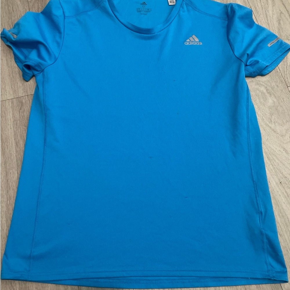 adidas Bright Turquoise Short Sleeve Training Tee